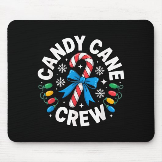 Tapis De Souris Candy Cane Crew Funny Christmas Candy Lover X-mas (Devant)