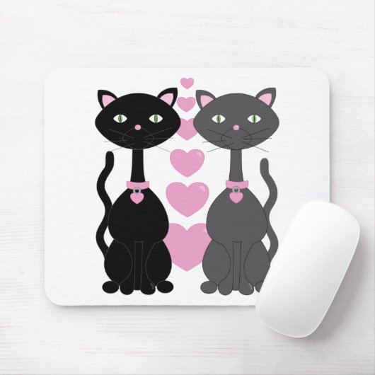 Tapis De Souris Candy Kitty en amour (Avec souris)