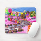 Tapis De Souris Candyland rose (Avec souris)