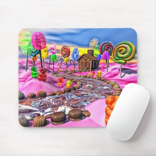 Tapis De Souris Candyland rose (Avec souris)