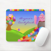 Tapis de souris Candyland Sweets Candy Cupcake Tra (Avec souris)