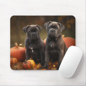 Tapis De Souris Cane Corso Chiot Automne Citrouille de plaisir (Avec souris)
