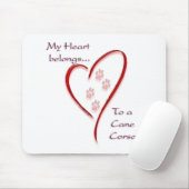 Tapis De Souris Cane Corso Coeur Appartient (Avec souris)