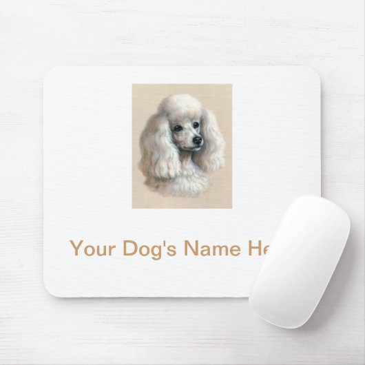 Tapis De Souris Caniche blanc (Avec souris)