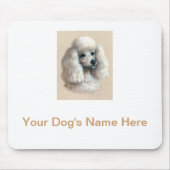 Tapis De Souris Caniche blanc (Devant)