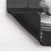 Tapis De Souris Caniche blanc se reposant sur les selles B&W (Coin)