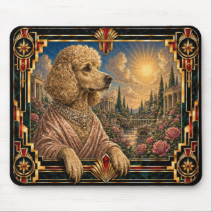 Tapis De Souris Caniche, chien Art Déco
