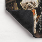 Tapis De Souris Caniche Halloween Effrayant (Coin)