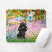 Tapis De Souris Caniche (noir 1) - Jardin (Avec souris)
