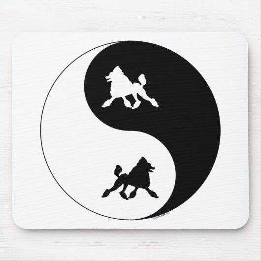 Tapis De Souris Caniche Yin Yang (Devant)