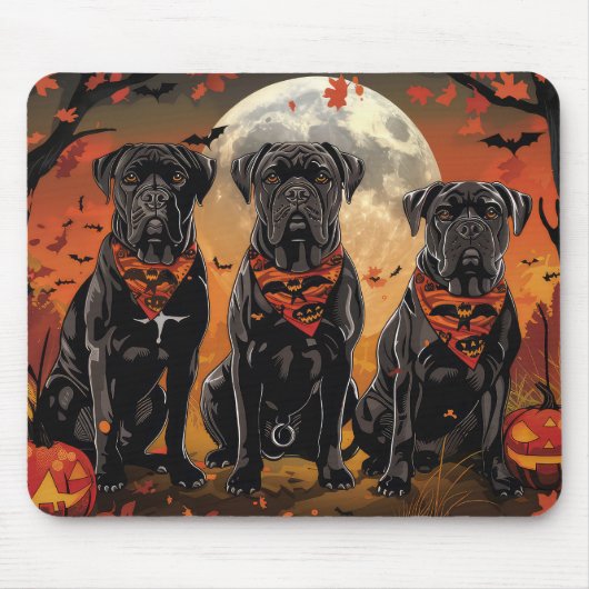 Tapis De Souris Canne Corso Halloween Éffrayant (Devant)