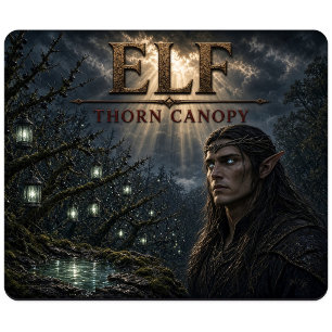 Tapis De Souris Canopée d'aubépine elfique Réalisme sombre