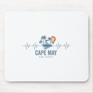 Tapis De Souris Cape May Beach New Jersey Vintage des années 80 Su