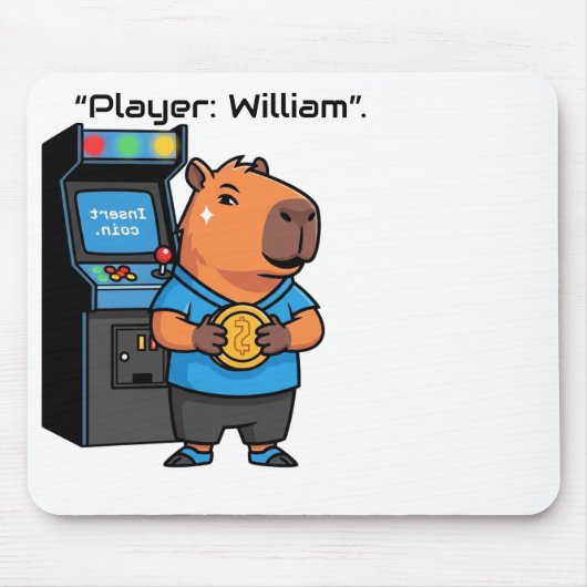 Tapis De Souris Capibara Arcade Gamer Mousepad (Devant)