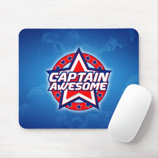 Tapis De Souris Capitaine Awesome (Avec souris)