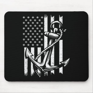 Tapis De Souris Capitaine Bateau Marin Ancre Vintage Naissance Voi