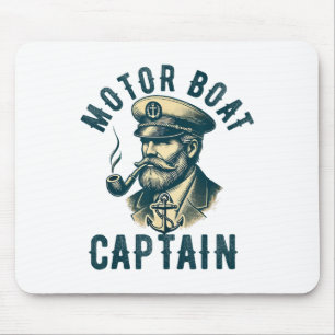 Tapis De Souris Capitaine de bateau à moteur pour propriétaire de