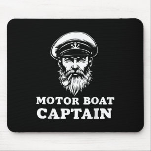 Tapis De Souris Capitaine de Bateau à Moteur Tee Tenue de Bateau D