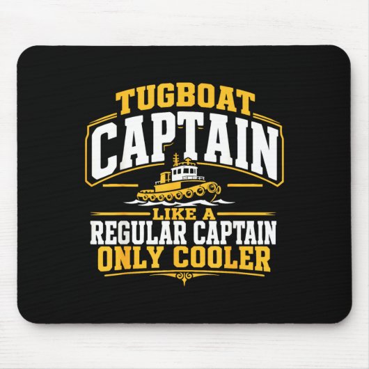 Tapis De Souris Capitaine de remorqueur drôle (Devant)