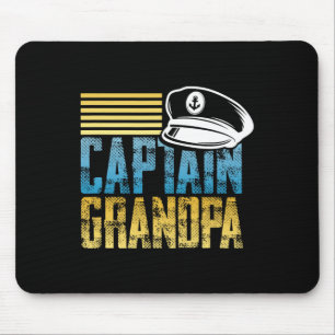 Tapis De Souris Capitaine Grandpa - Capitaine de voile Casquette -