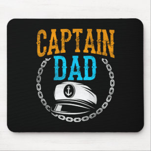 Tapis De Souris Capitaine Papa Bateau Navire Voile Yacht Père Papa