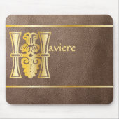 Tapis De Souris Capitale décorative botanique médiévale H (Devant)