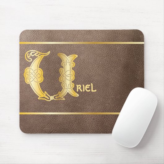 Tapis De Souris Capitale décorative du 16e siècle Celtic Knot U (Avec souris)