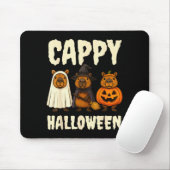 Tapis De Souris Cappy Halloween Funny Capybara Ghost Witch Pumpkin (Avec souris)