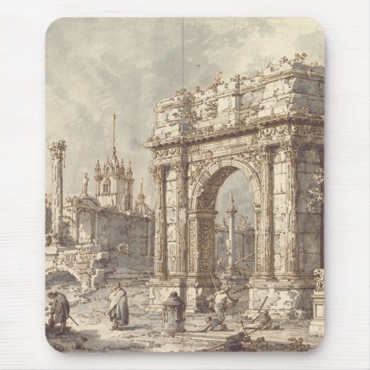 Tapis De Souris Caprice avec un arc de triomphe romain (Devant)