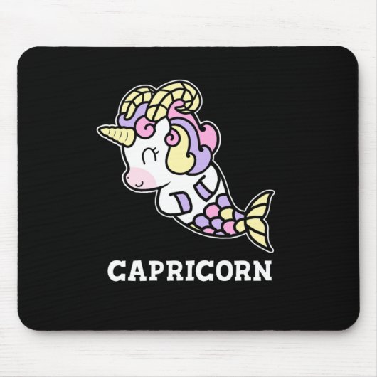 Tapis De Souris Capricorne Anniversaire Cadeau Zodiac Unicorn Cost (Devant)