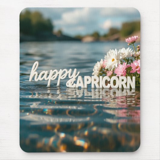 Tapis de souris Capricorne heureux (Devant)