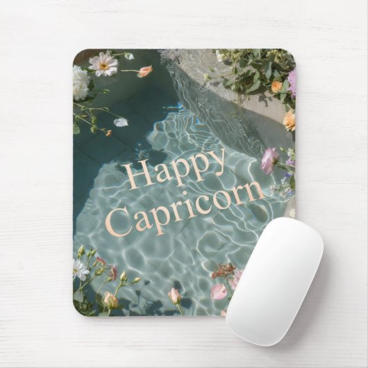 Tapis de souris Capricorne heureux (Avec souris)