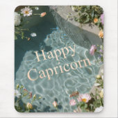 Tapis de souris Capricorne heureux (Devant)