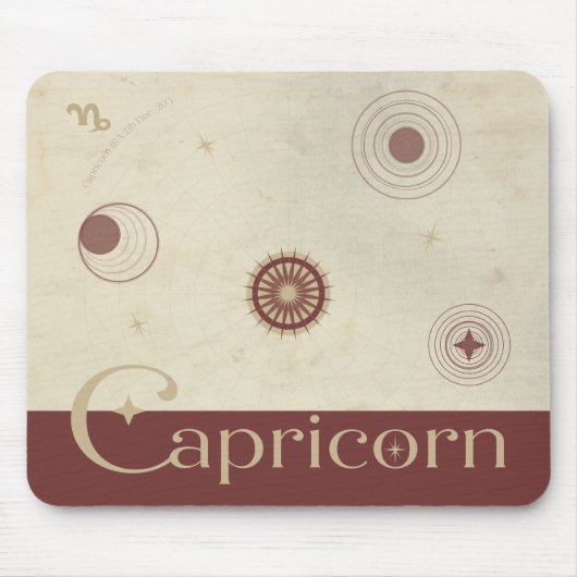 Tapis De Souris Capricorne Zodiac Mousepad (Devant)