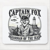 Tapis De Souris Captain Fox Guardian of Seas Nautical Design (Devant)
