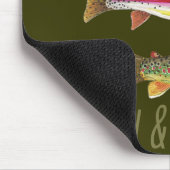 Tapis De Souris Captures et rejets de truites (Coin)