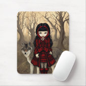 Tapis De Souris "Capuchon rouge en automne" Mousepad (Avec souris)