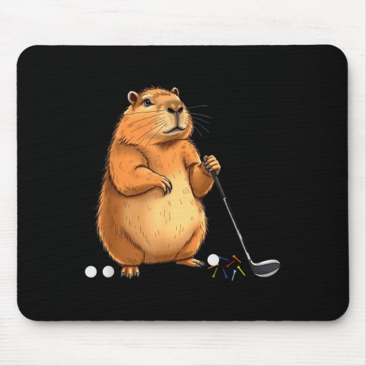 Tapis De Souris Capy Golf Player Cute Cappy Srts Cartoon Design (Devant)