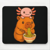Tapis De Souris Capybara Anime Ramen Axolotl Funny Graphic Kawaii (Devant)