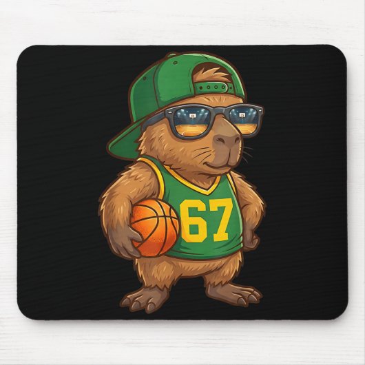 Tapis De Souris Capybara Basket-ball 67 Génération Alpha Argot Srt (Devant)