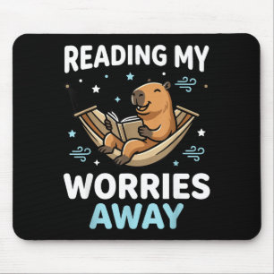 Tapis De Souris Capybara bibliophile livre - lecture hommes femmes