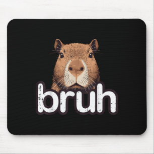 Tapis De Souris Capybara Bruh Drôle Capy Mème Rongeur Hommes Garço