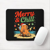 Tapis De Souris Capybara Christmas Holiday Beach Vibes Merry And C (Avec souris)