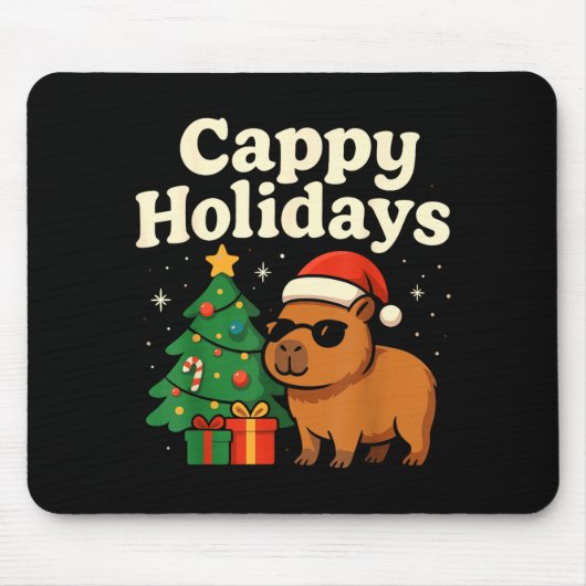 Tapis De Souris Capybara Christmas Shirt, Funny Capy Holidays (Devant)