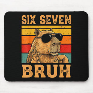 Tapis De Souris Capybara Drôle 67 Mème Six Sept Bruh Garçons Adole