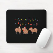 Tapis De Souris Capybara Joyeux Noël Capybaras Lover Casquette amu (Avec souris)