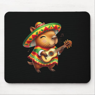 Tapis De Souris Capybyra Sombrero Guitare Cinco De Mayo Mexicain E