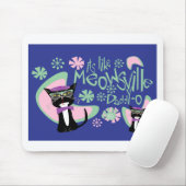 Tapis De Souris Caractère Beatnik de dessin Cinquante Chat Slogan (Avec souris)