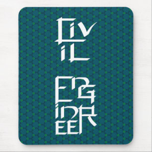 Tapis De Souris Caractère blanc de l'ingénieur civil
