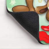 Tapis De Souris Caractère drôle de Noël bu par renne (Coin)